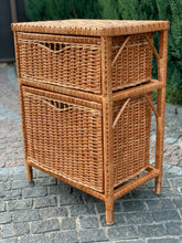 Beautiful Wicker Dresser with 2 Drawers, Chest of 2 drawers, Organizer things, Storage Unit