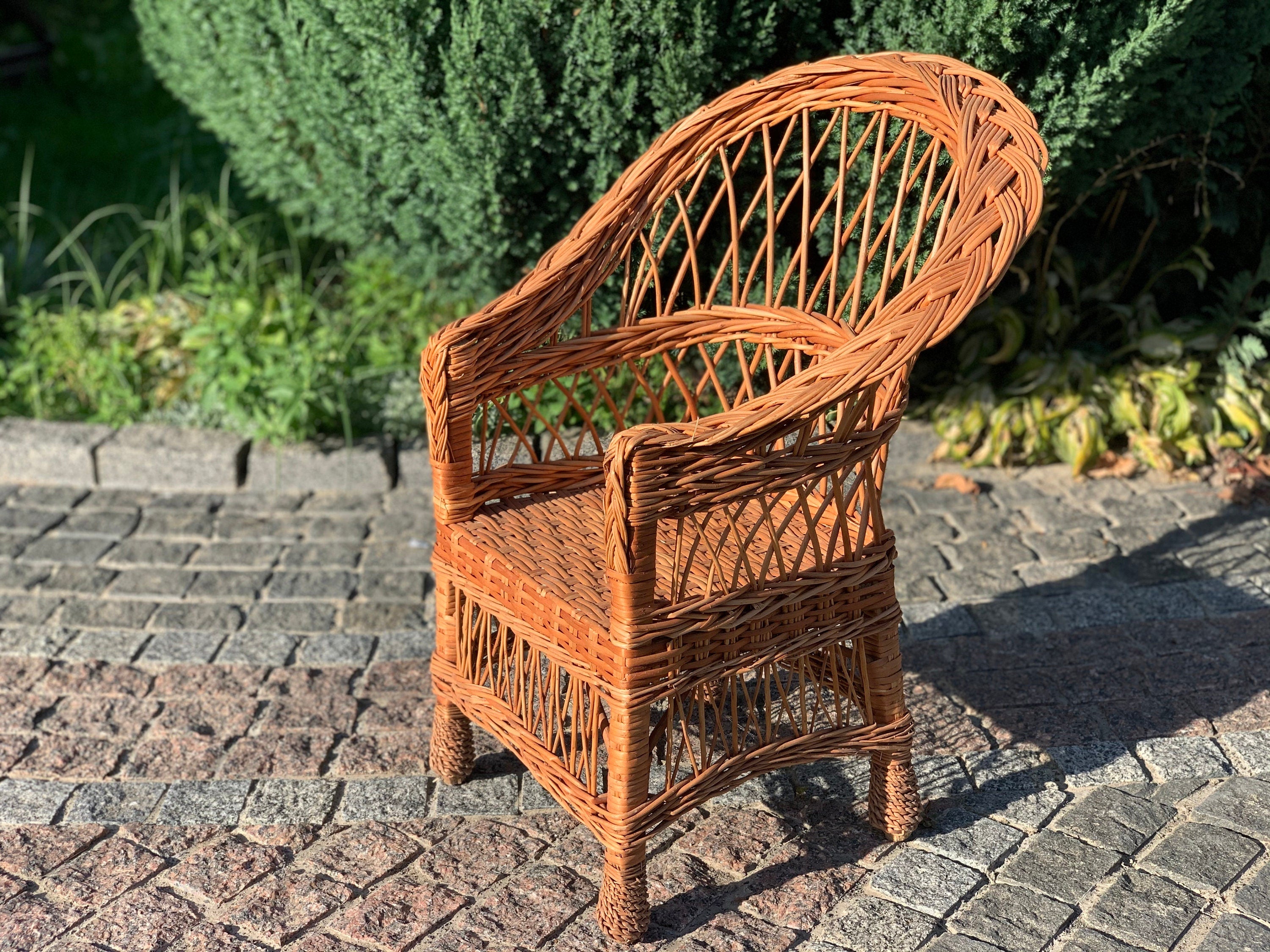Wicker chair for children, armchair for children, armchair for children