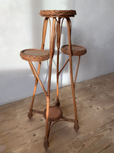 Wicker Flower Pot Holder, Boho Plant Stand, Rattan Planter, Shelf for Plants, Rustic Plant Stand, Vine stand for 4 flowerpots