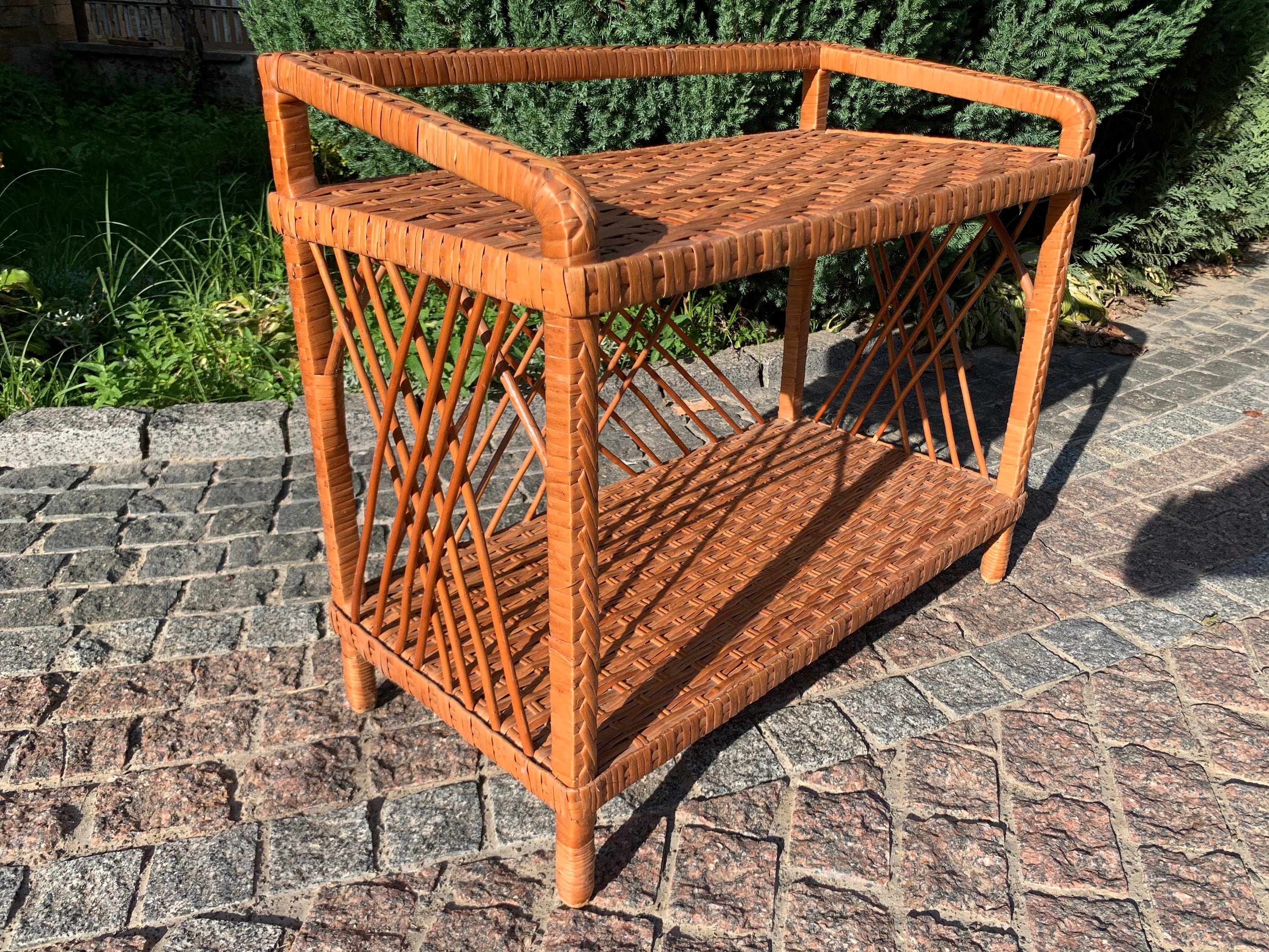 Wicker Shelf, Storage shelf, chest of drawers for shoes