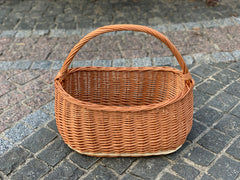 Willow Market Basket, Kids Willow Basket, round handled basket, flower girl basket,Small Rustic Basket