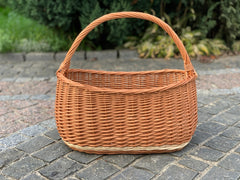 Willow Market Basket, Kids Willow Basket, round handled basket, flower girl basket,Small Rustic Basket