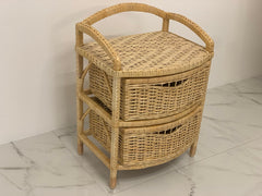 Organic Wicker Dresser, Boho dresser chest, small chest of drawers, mid modern chest of drawers, wicker chest of drawers