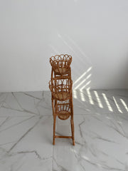 Wicker Flower Pot, Flowerbed, Natural Ecological Wicker Pot, Standing Flower Pot, Wicker Flower Stand, Vine stand for 4 flowerpots