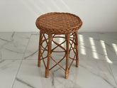 Rattan wicker round stool or teatable