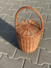 Wicker bag, Birkin bag, Natural wicker basket, handwoven willow market, shopping basket, Small Round Basket