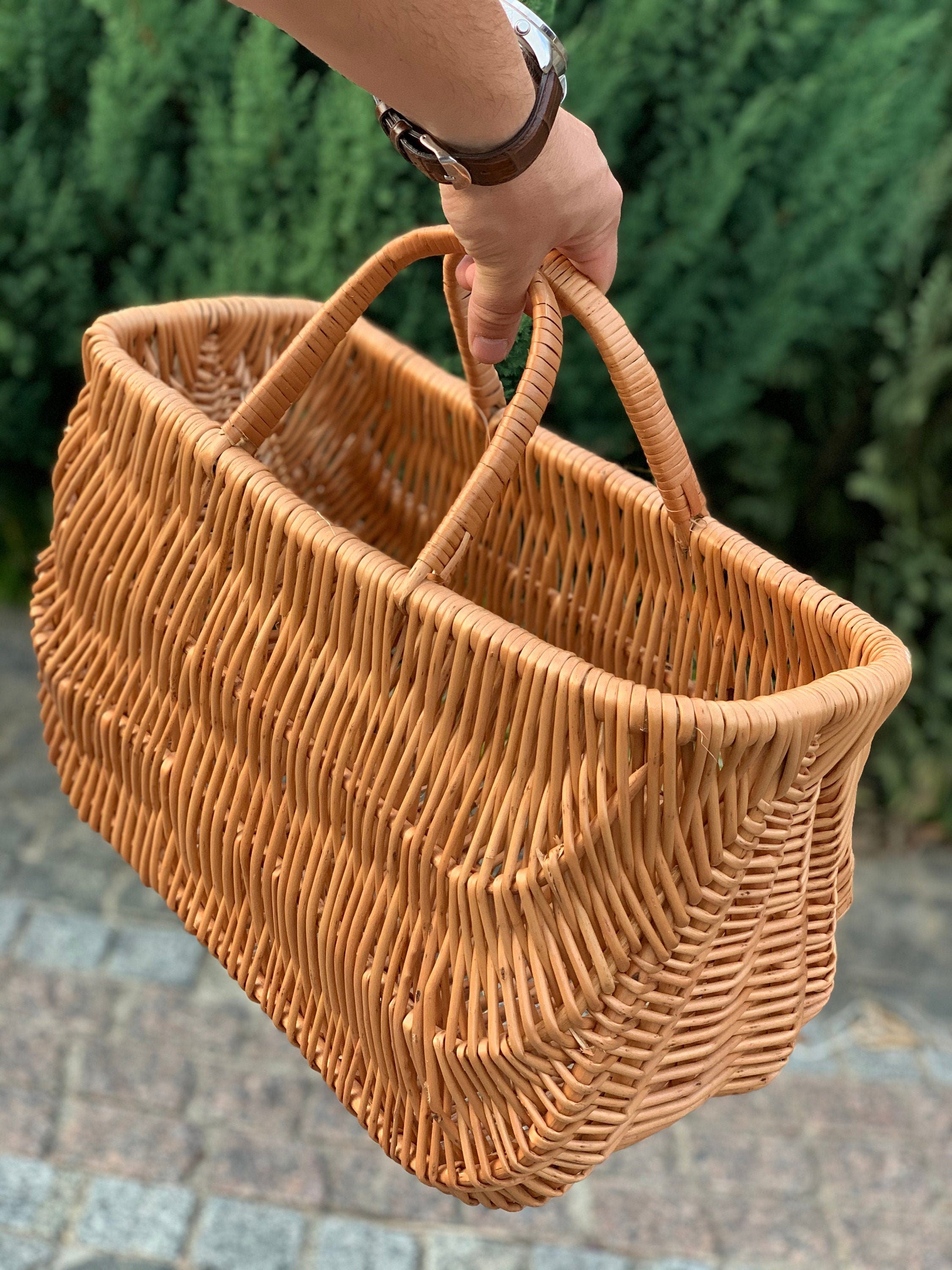 Basket from Willow Wicker Basket Gift Basket Wicker Gift Basket Children's Basket Shopping Basket Handmade Picnic Wicker Basket