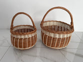 Picnic basket, Wicker easter basket, Wicker basket, Storage basket