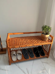 Wicker Shelf, Wicker Shoe Rack, Shoe Rack Bench, Wicker Shelf, Storage shelf, Bookshelf, Plant shelf, Rattan shelf