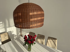 Handmade Pendant Light, Kitchen Lighting,Handmade Rattan Lamp Shade, Wicker Pendant Light Shade, Bedside Lamp, Kitchen Island Light Fixture