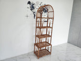 35/47/53/67 " tall handmade rattan shelf wicker shelf planter arched top bookcase wicker furniture rattan furniture kitchen shelving unit