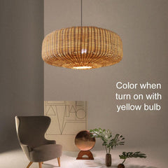 New Woven Rattan Light Fixtures, Wicker Rattan Lampshade Bamboo Lamp Pendant