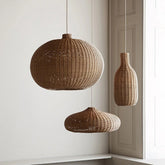 Nordic Rattan Handmade Pendant Lampshades for Kitchen Island