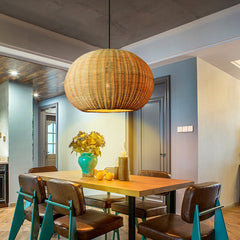 Nordic Rattan Handmade Pendant Lampshades for Kitchen Island