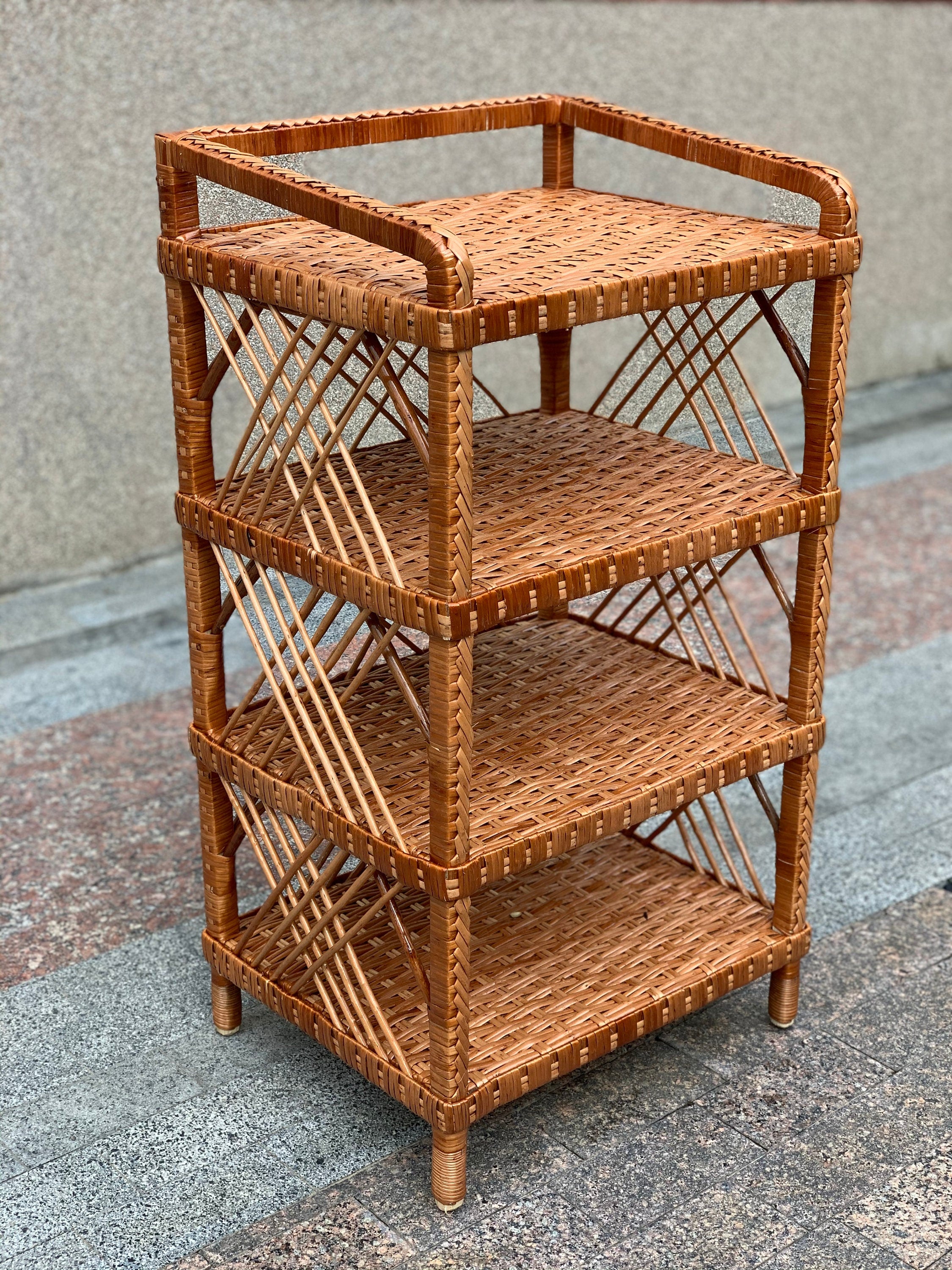 Wicker Shelf, Storage shelf, 2/3/4/5-Shelf Unit Available, 100% Natural