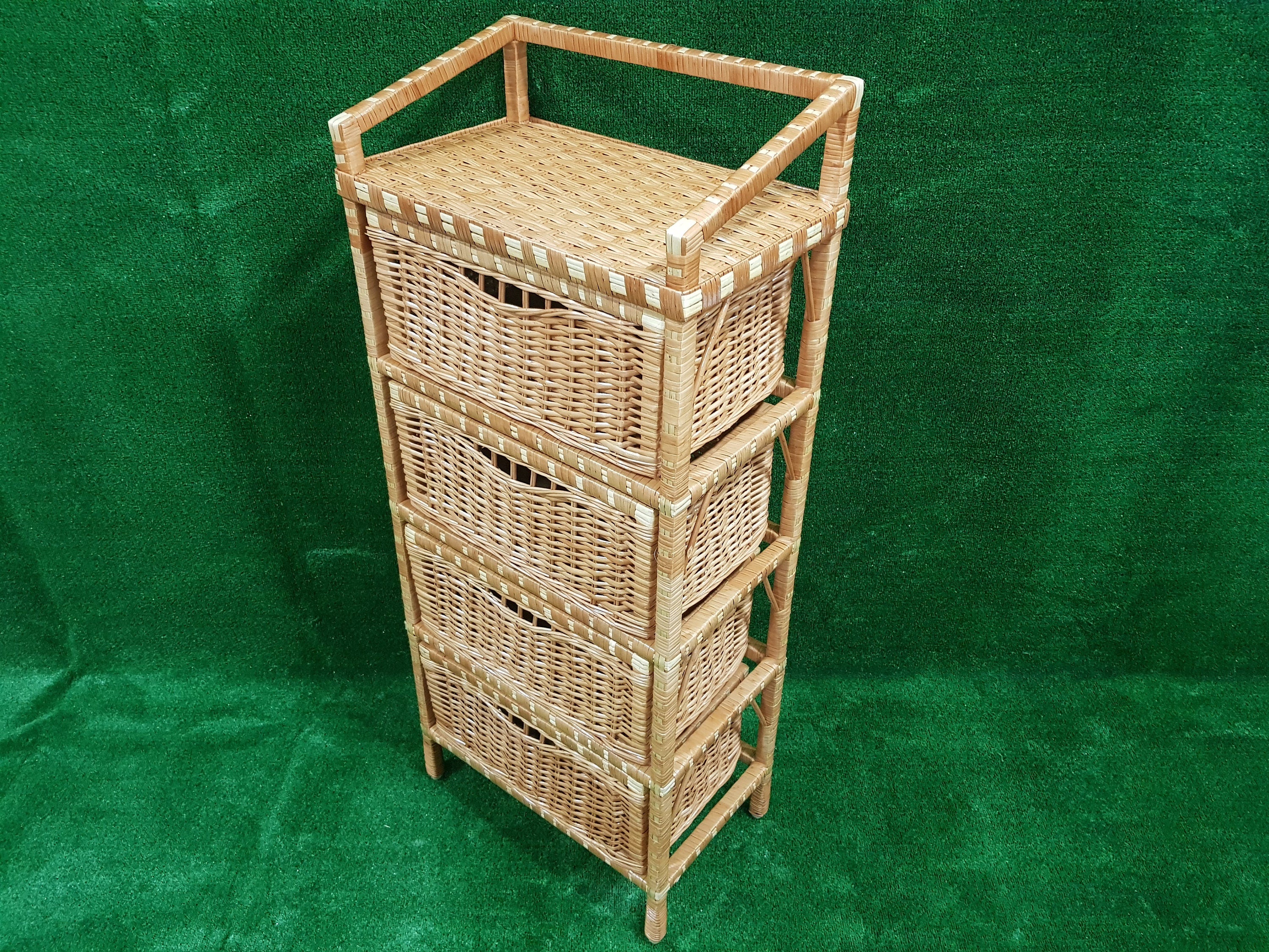 Сhest of drawers, Wicker Dresser, Wicker Chest of Drawers, Rattan Dresser, Boho Room Decor, Boho Dresser, Wicker Dresser, chest of 4 drawers