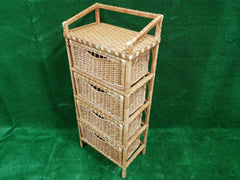 Сhest of drawers, Wicker Dresser, Wicker Chest of Drawers, Rattan Dresser, Boho Room Decor, Boho Dresser, Wicker Dresser, chest of 4 drawers