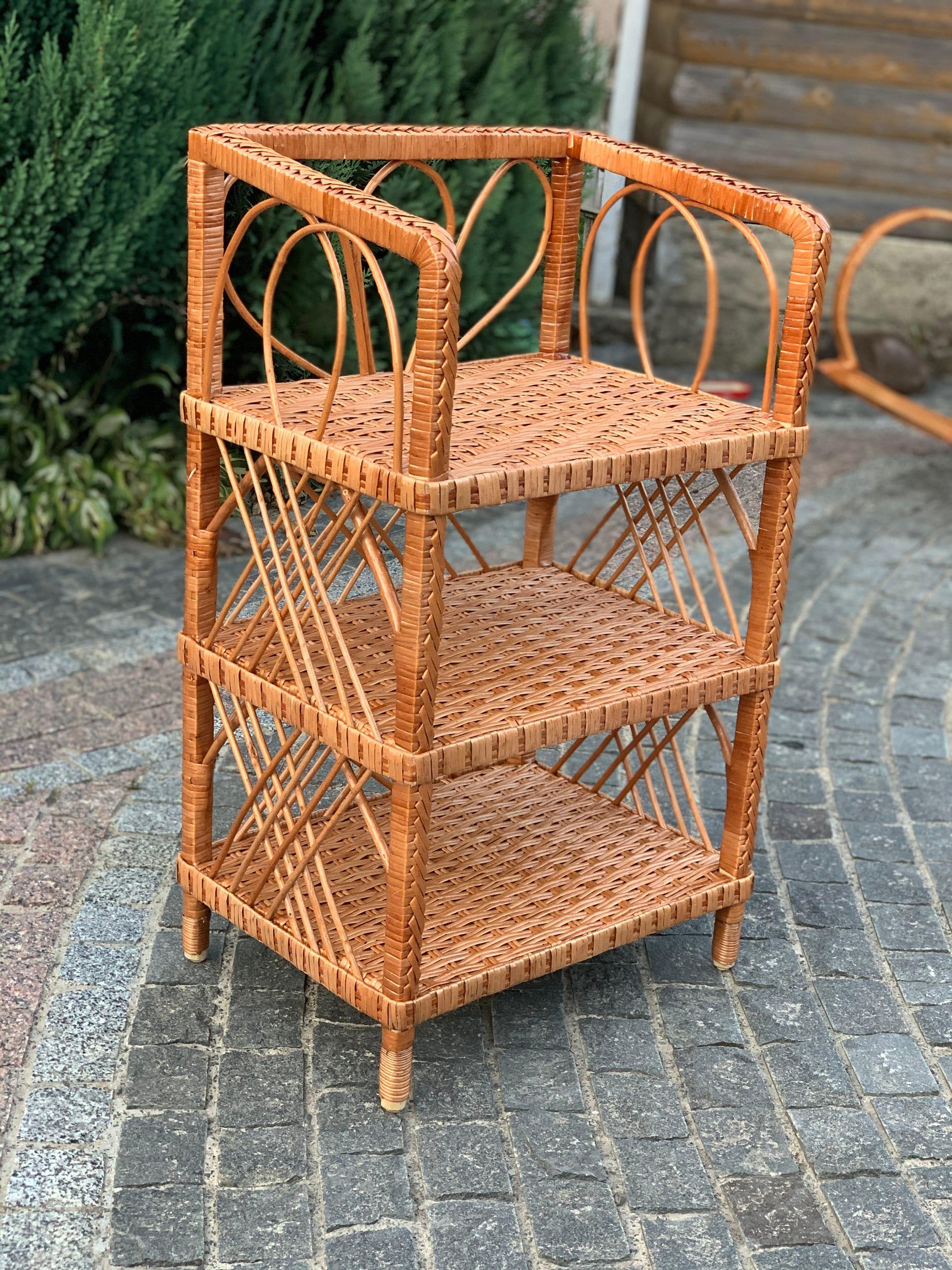 Wicker Shelf, Storage shelf, 2/3/4/5-Shelf Unit Available, chest of drawers for shoes