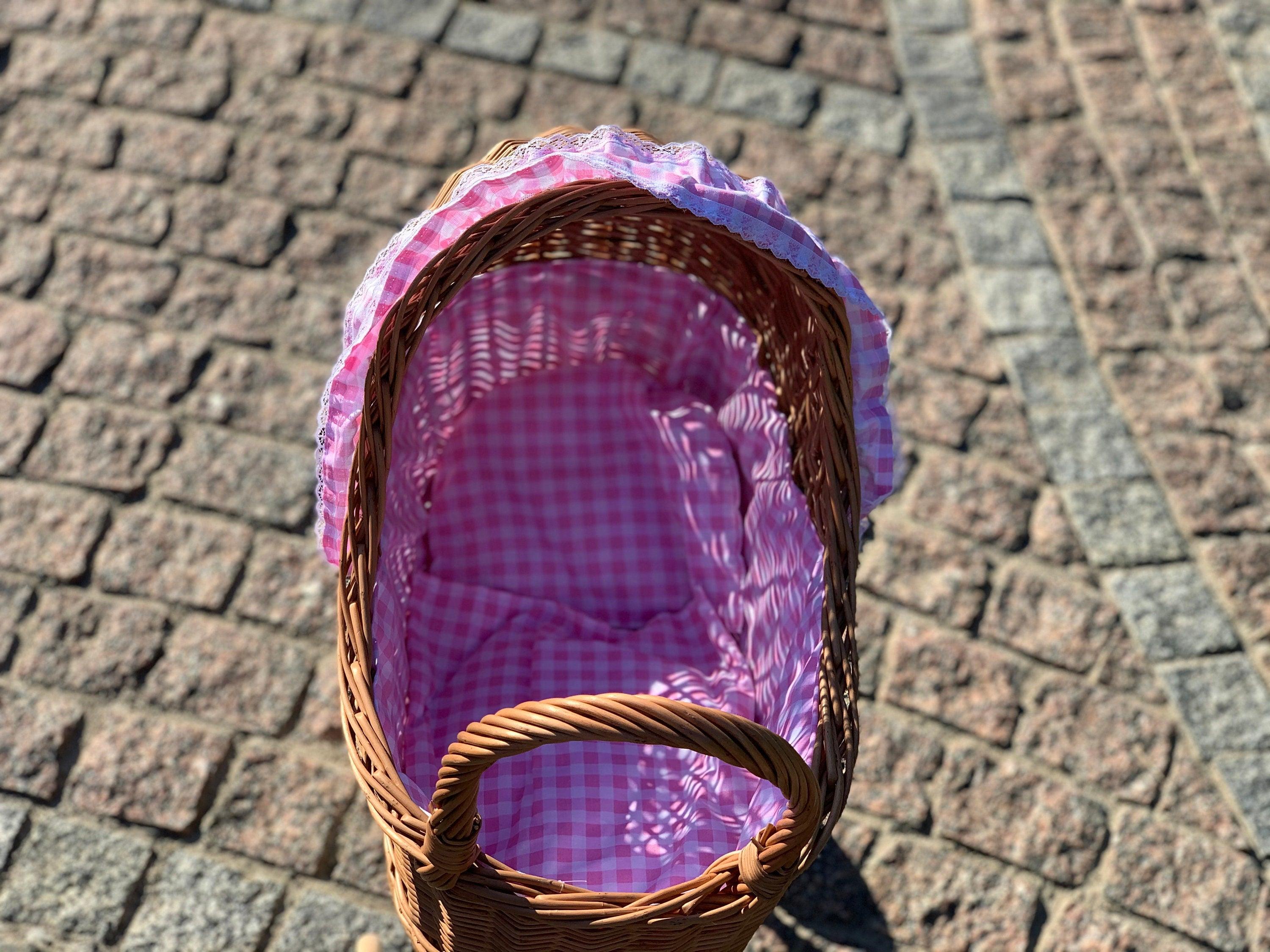 Wicker Baby Carriage, Doll Stroller, Doll Pram, Wicker Doll Stroller, Wicker Doll Pram, Wicker Willow Doll Stroller