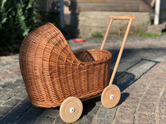 Wicker Doll Stroller,