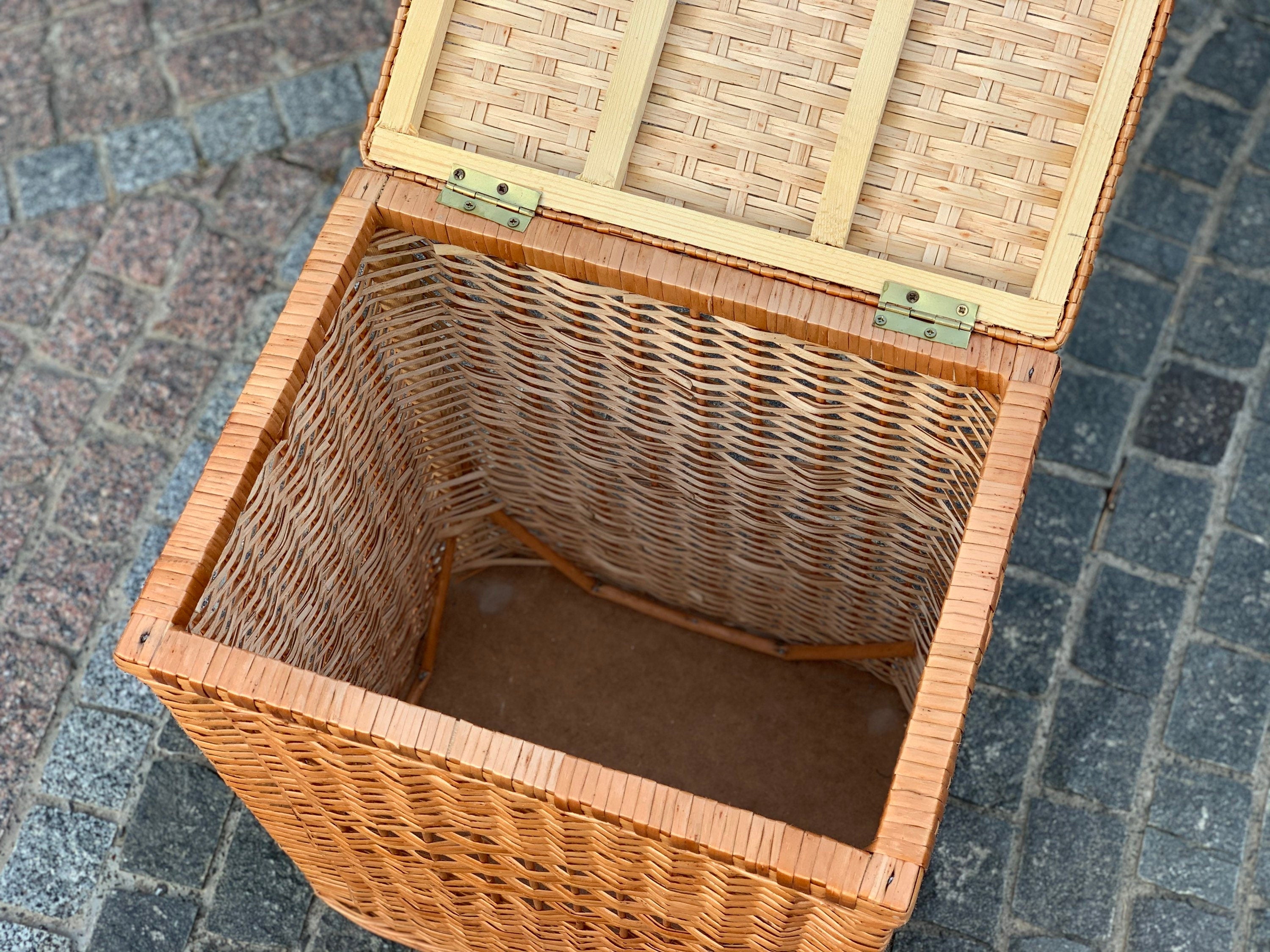 Wicker laundry basket laundry hamper, basket