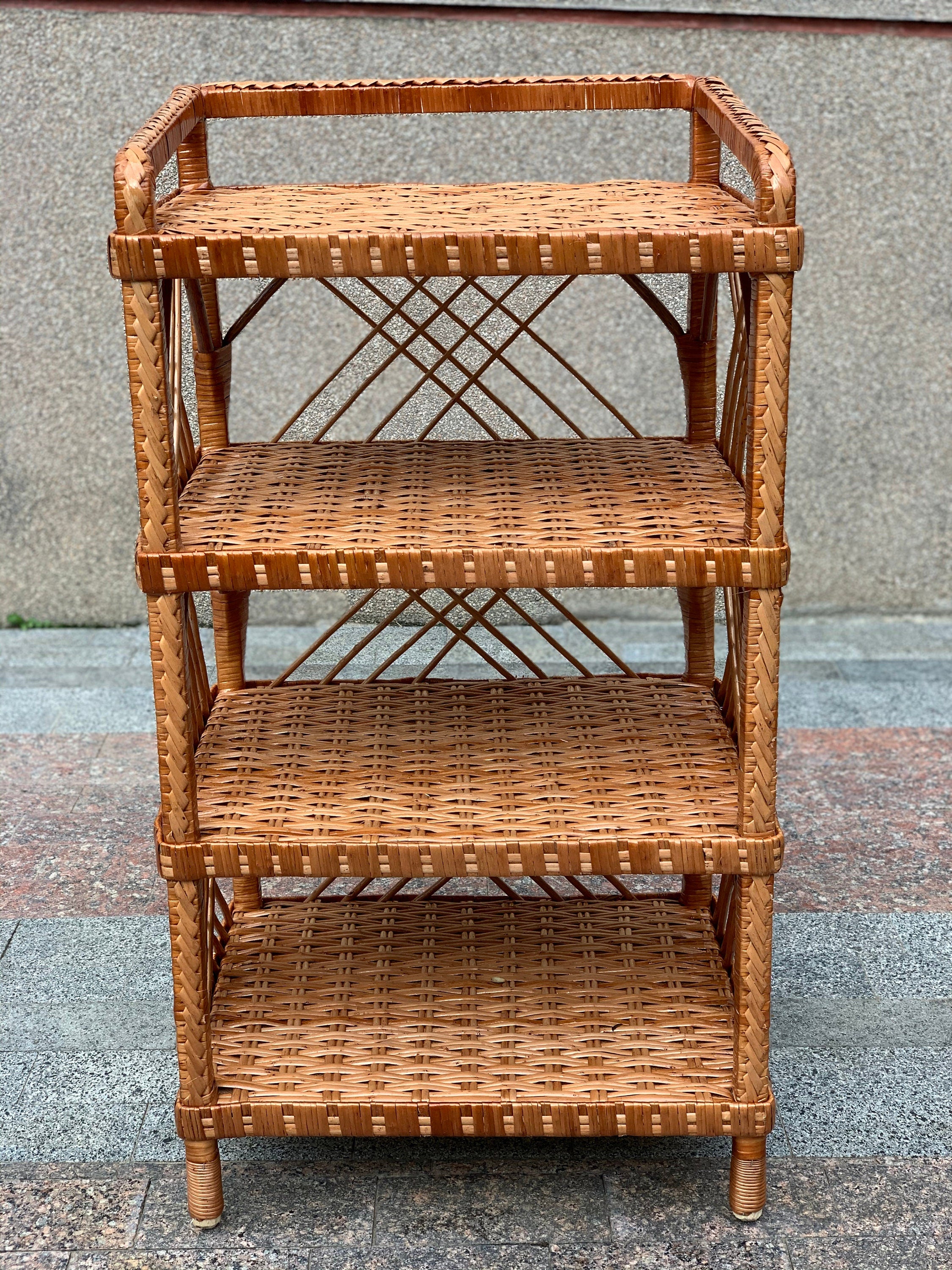 Wicker Shelf, Storage shelf, 2/3/4/5-Shelf Unit Available, 100% Natural