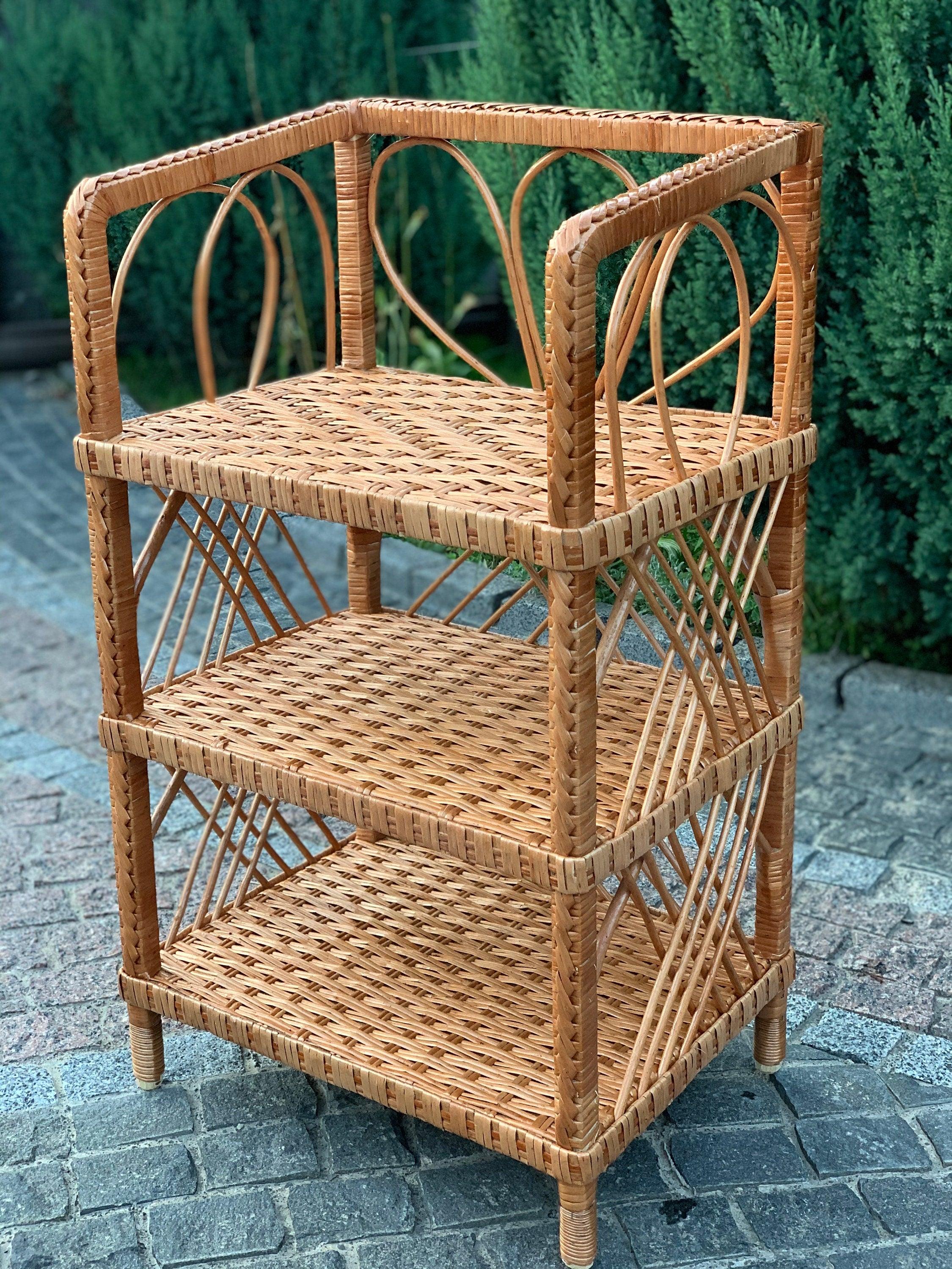 Wicker Shelf, Storage shelf, 2/3/4/5-Shelf Unit Available, chest of drawers for shoes