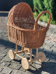 Wicker Baby Carriage