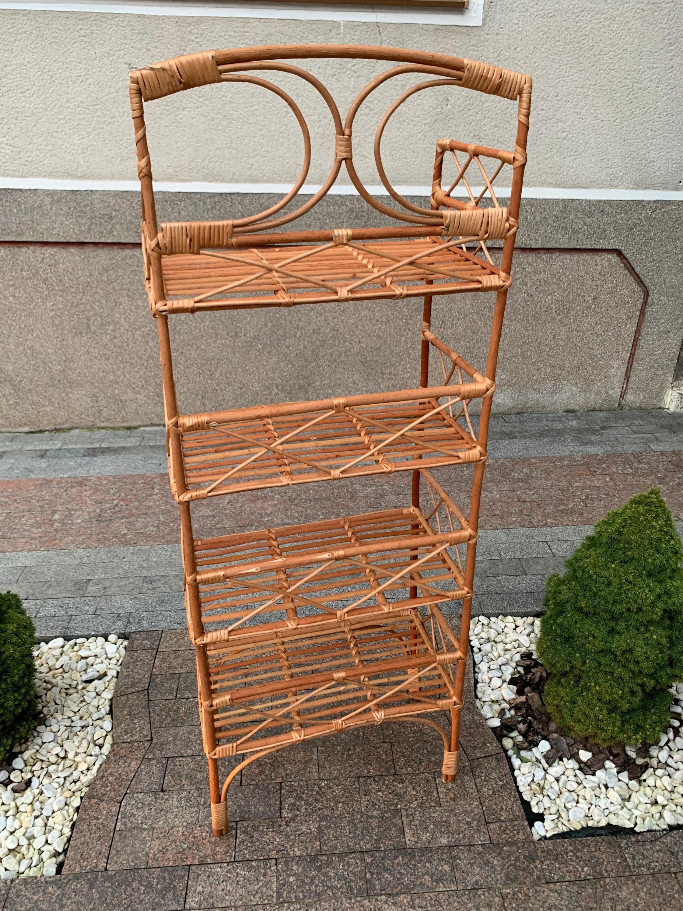 Wicker Shelf, Storage shelf, Plant shelf, Rattan shelf, Plant stand