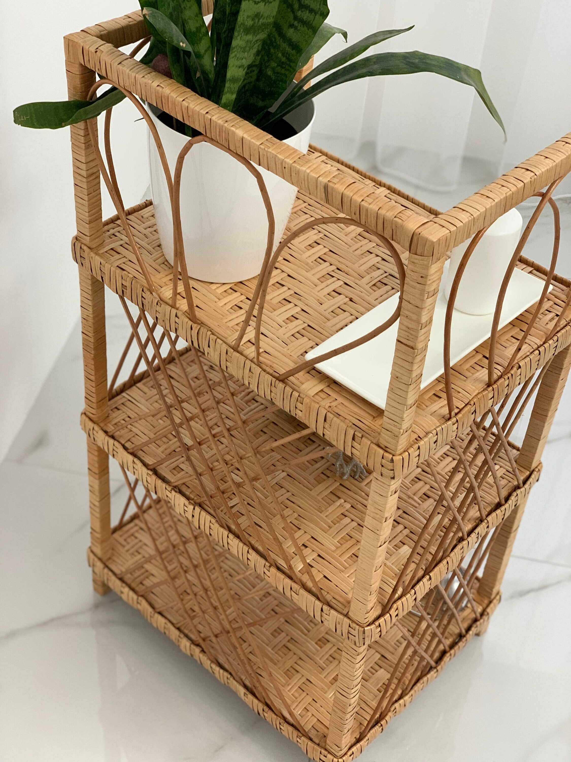 Wicker Shelf, Storage shelf, 3-Shelf Unit Available, chest of drawers for shoes