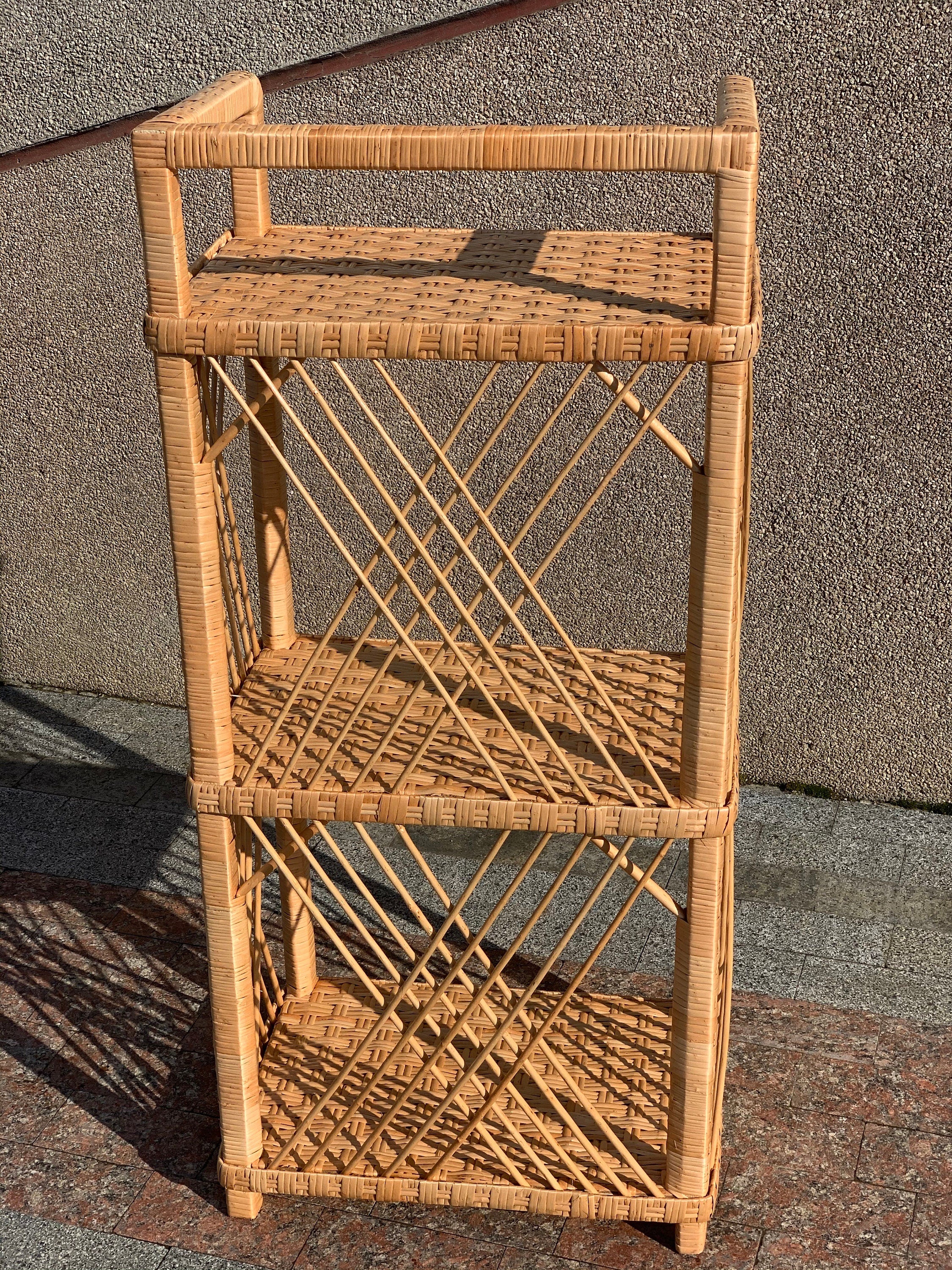 Mother's day gift, Wicker Shelf, 3-Shelf Unit Available, Plant Shelf