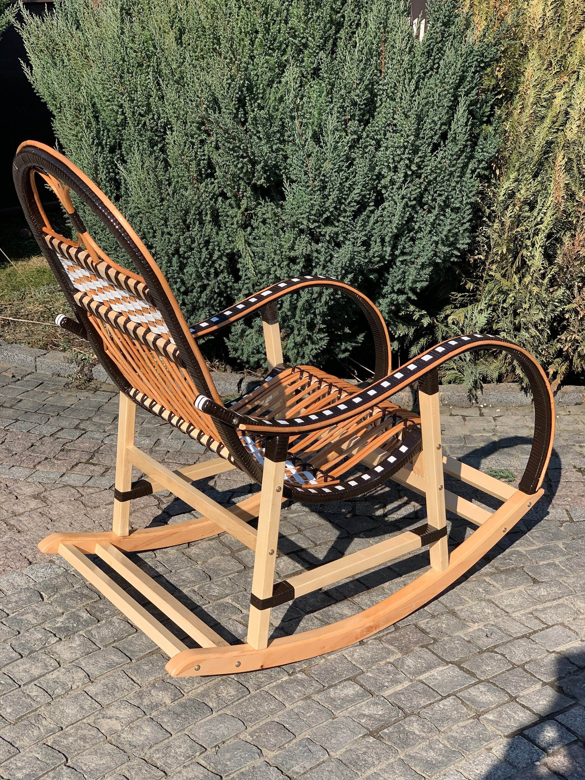 Wicker Rocking Chair, organic rattan rocking chair, willow rocking chair
