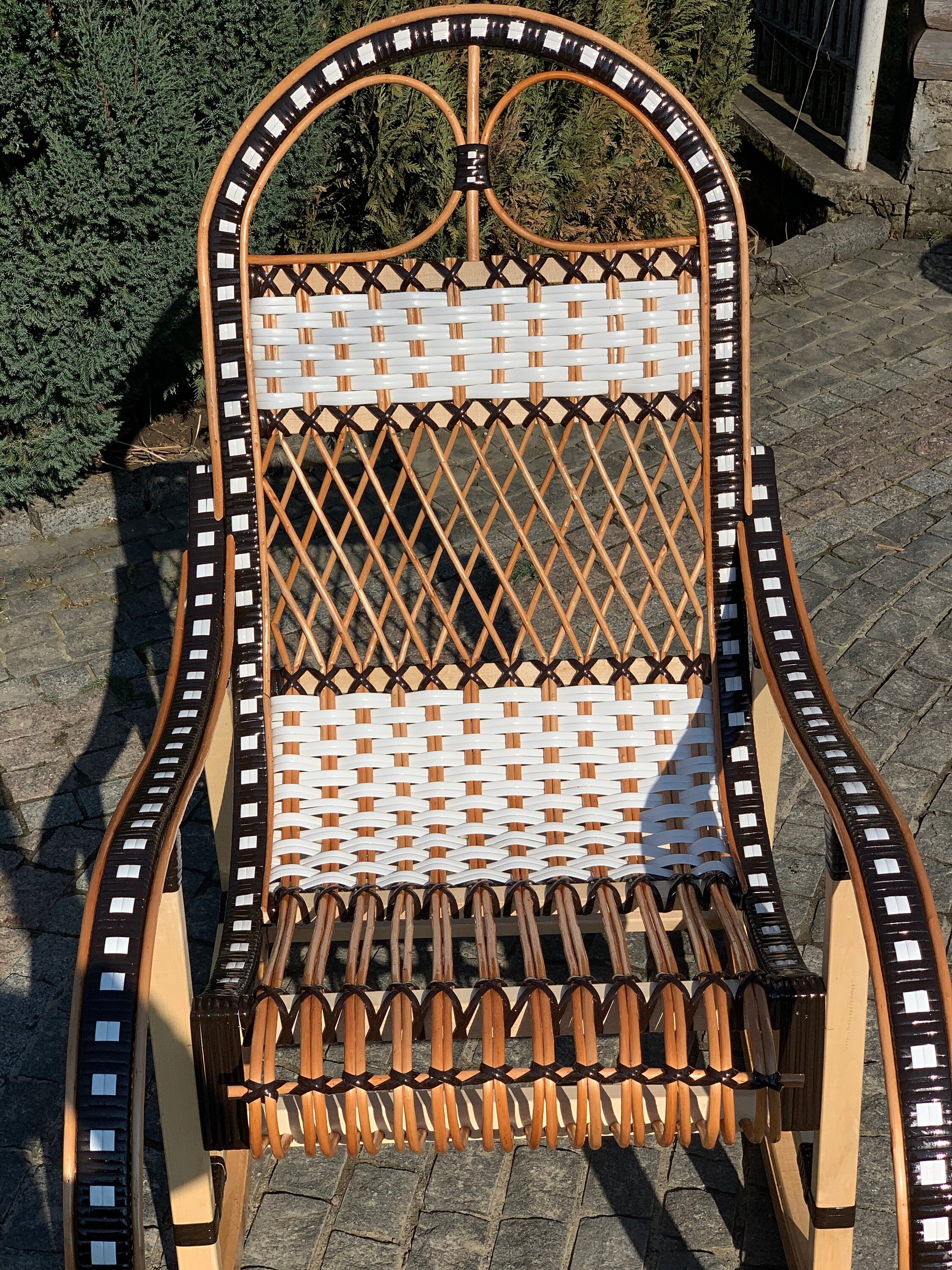 Wicker Rocking Chair, organic rattan rocking chair, willow rocking chair