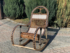 Wicker Rocking Chair, organic rattan rocking chair, willow rocking chair
