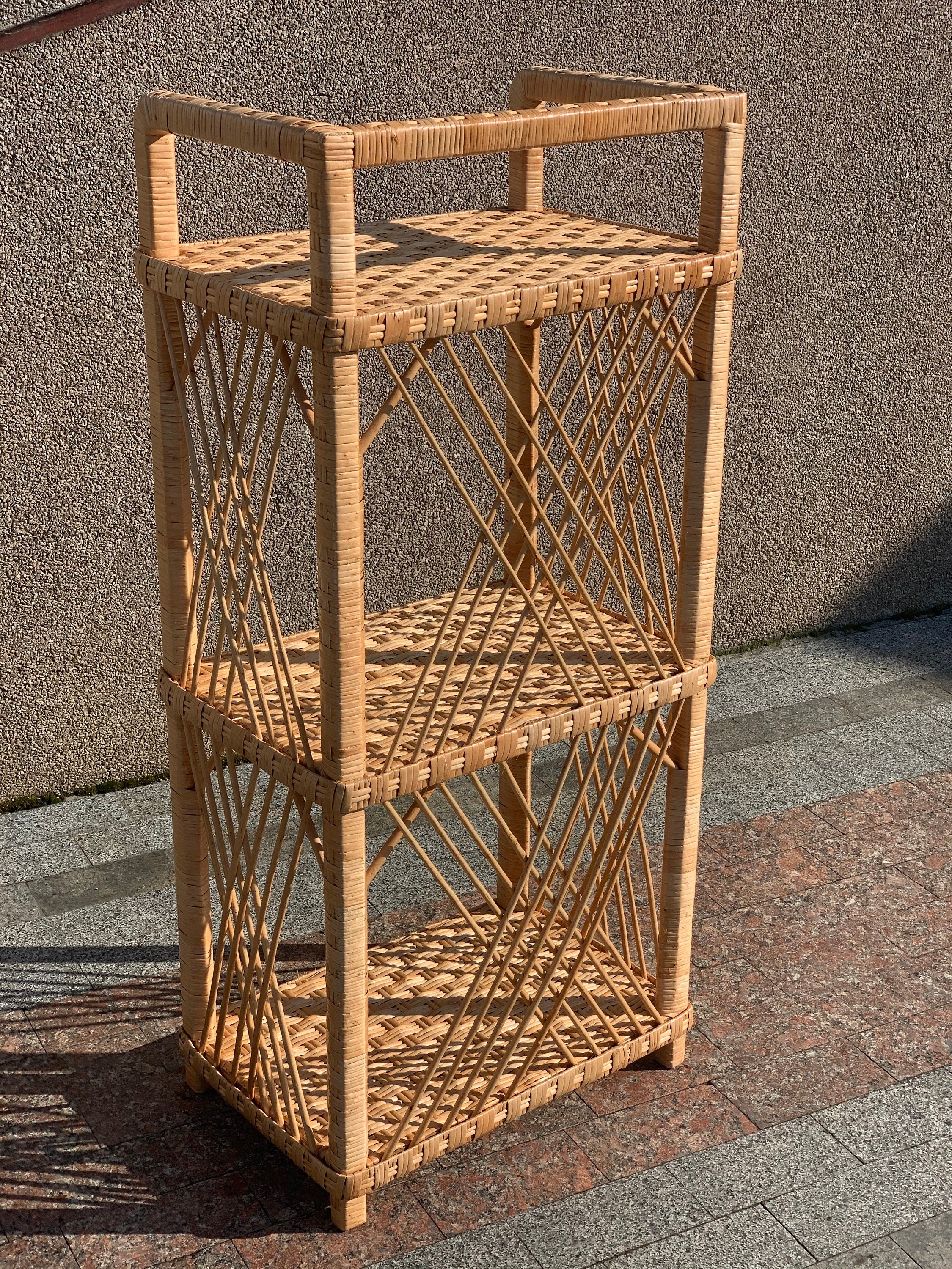 Mother's day gift, Wicker Shelf, 3-Shelf Unit Available, Plant Shelf