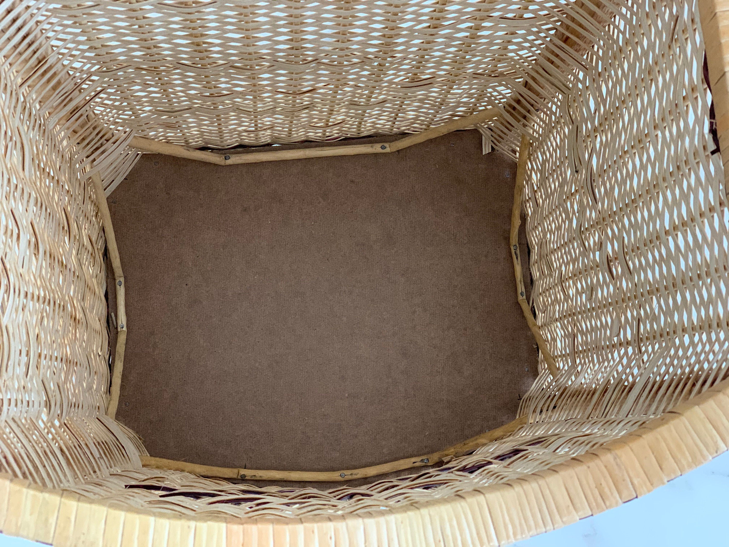 Wicker Laundry Basket with Lid, Wicker Bathroom Basket