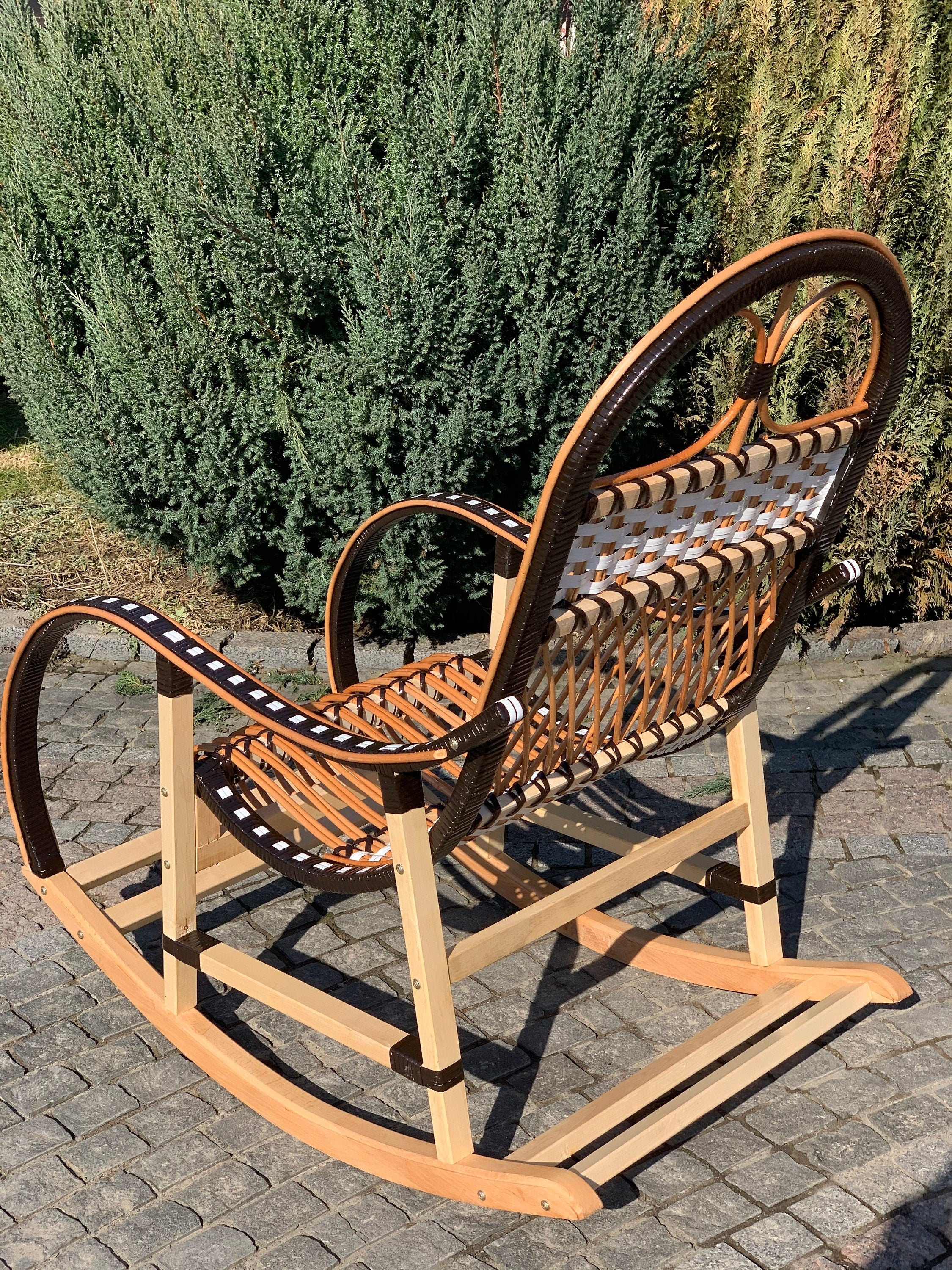 Wicker Rocking Chair, organic rattan rocking chair, willow rocking chair