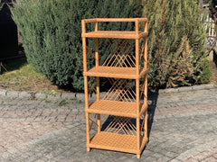 Wicker Shelf, 4-Shelf Unit Available, arched shelf, rattan shelves, wicker shelf, etagere shelf, boho plant stand