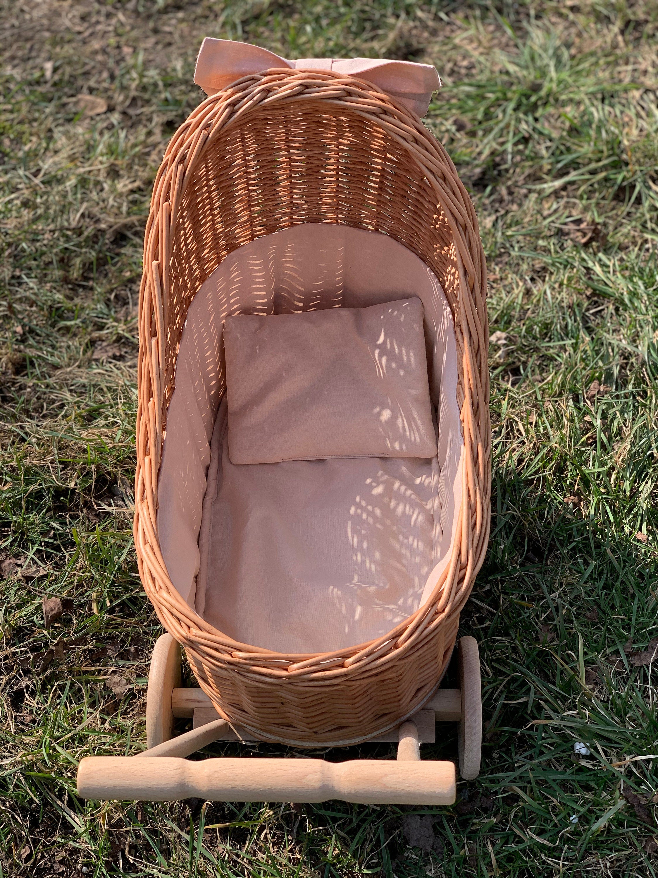 Wicker Baby Carriage, Doll Stroller, Doll Pram, Wicker Doll Stroller, Wicker Doll Pram, Wicker Willow Doll Stroller