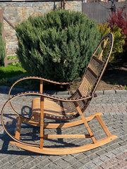 Wicker Rocking Chair, organic rattan rocking chair, willow rocking chair