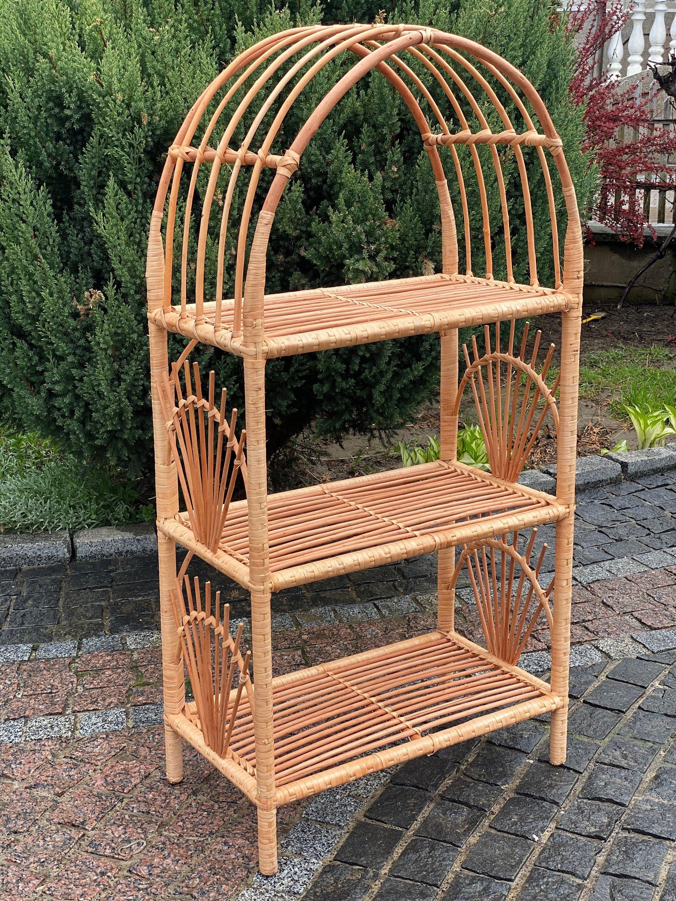 Wicker Shelving Unit, Wicker bookshelf, Wicker Book Shelf, Wicker Shelf, Wicker Rattan Shelf, Wicker Shelving, Open Shelves Bookcase