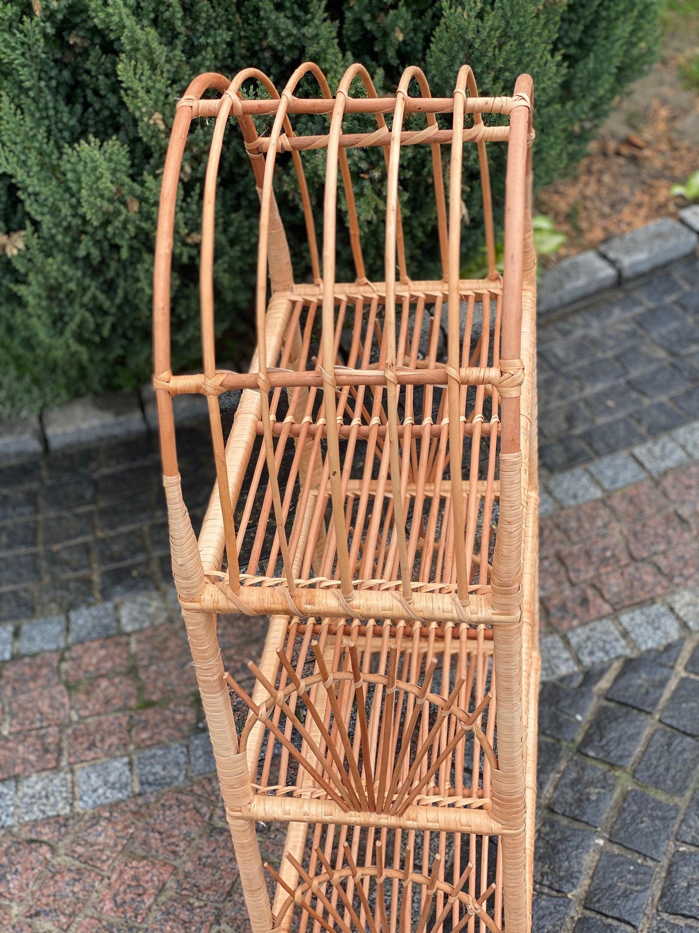 Wicker Shelving Unit, Wicker bookshelf, Wicker Book Shelf, Wicker Shelf, Wicker Rattan Shelf, Wicker Shelving, Open Shelves Bookcase