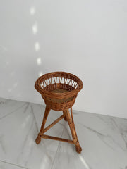 Shelf For Plants, Plant Stand, Flower Pot, Rustic Plant Stand, Wicker Stand, Plant Stand Outdoor,Wicker Flower Stand, Flower stand for 1 pot