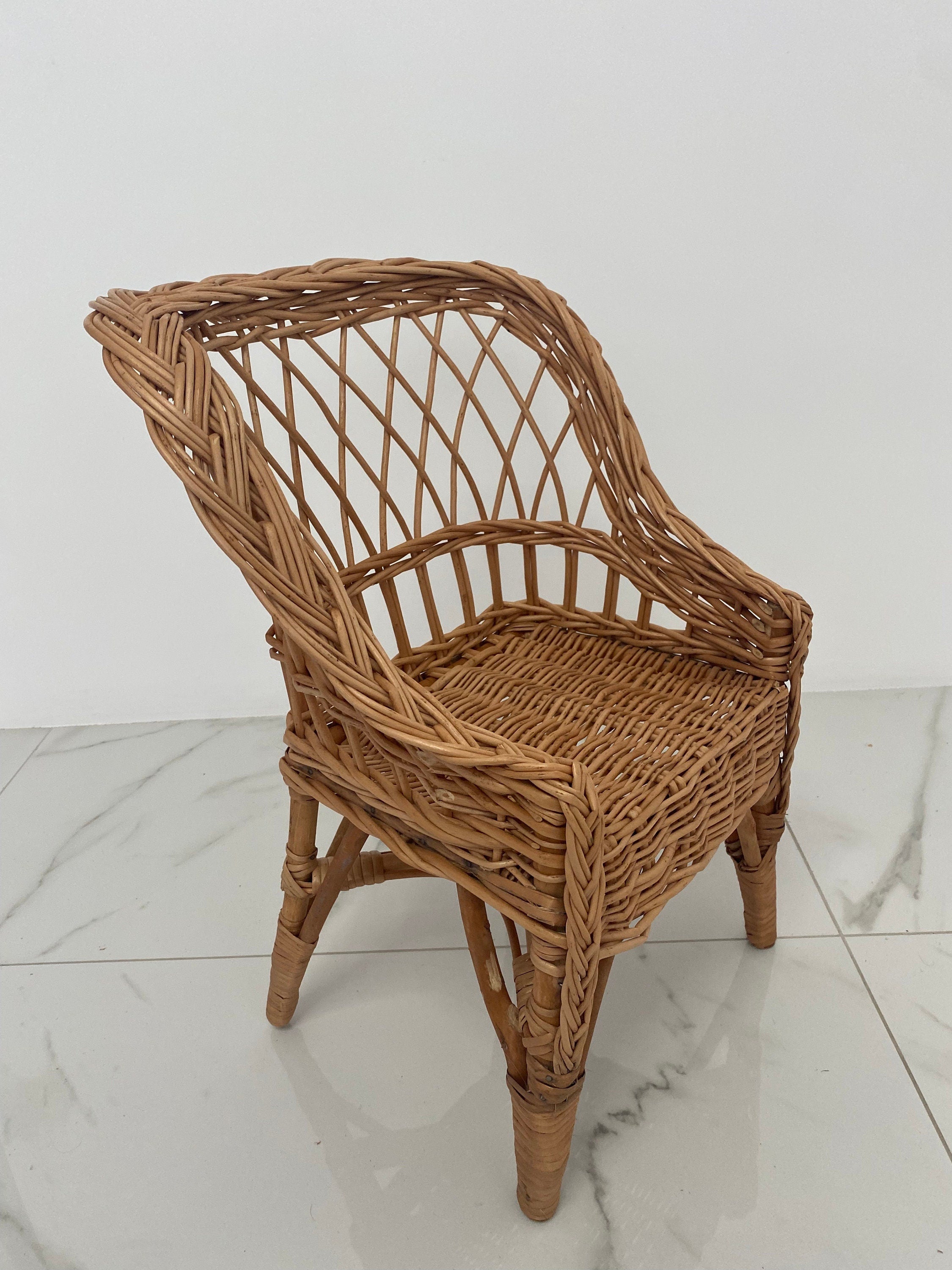 Wicker chair for children, armchair for children, armchair for children