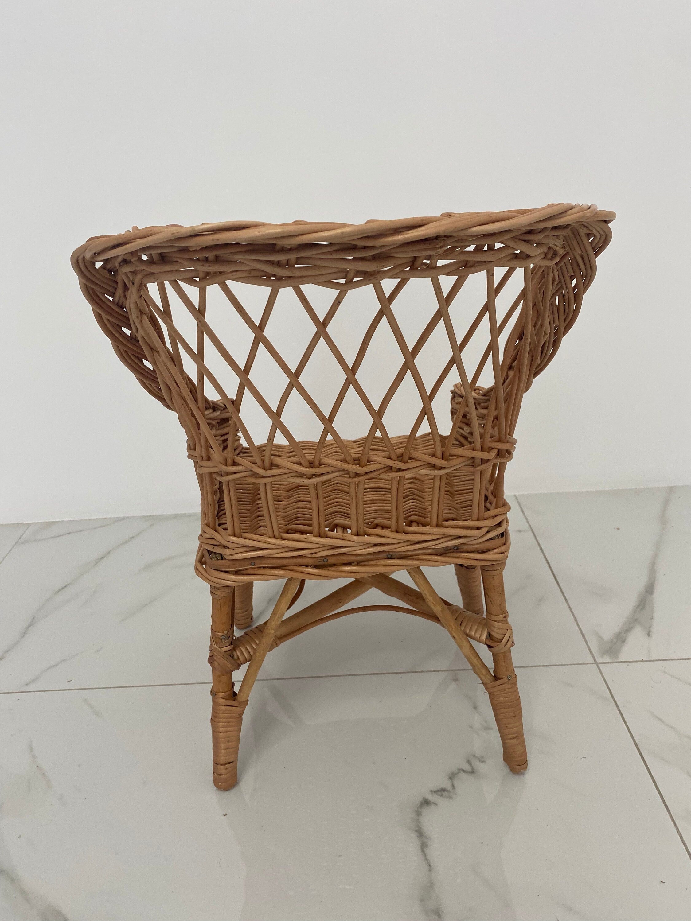 Wicker chair for children, armchair for children, armchair for children