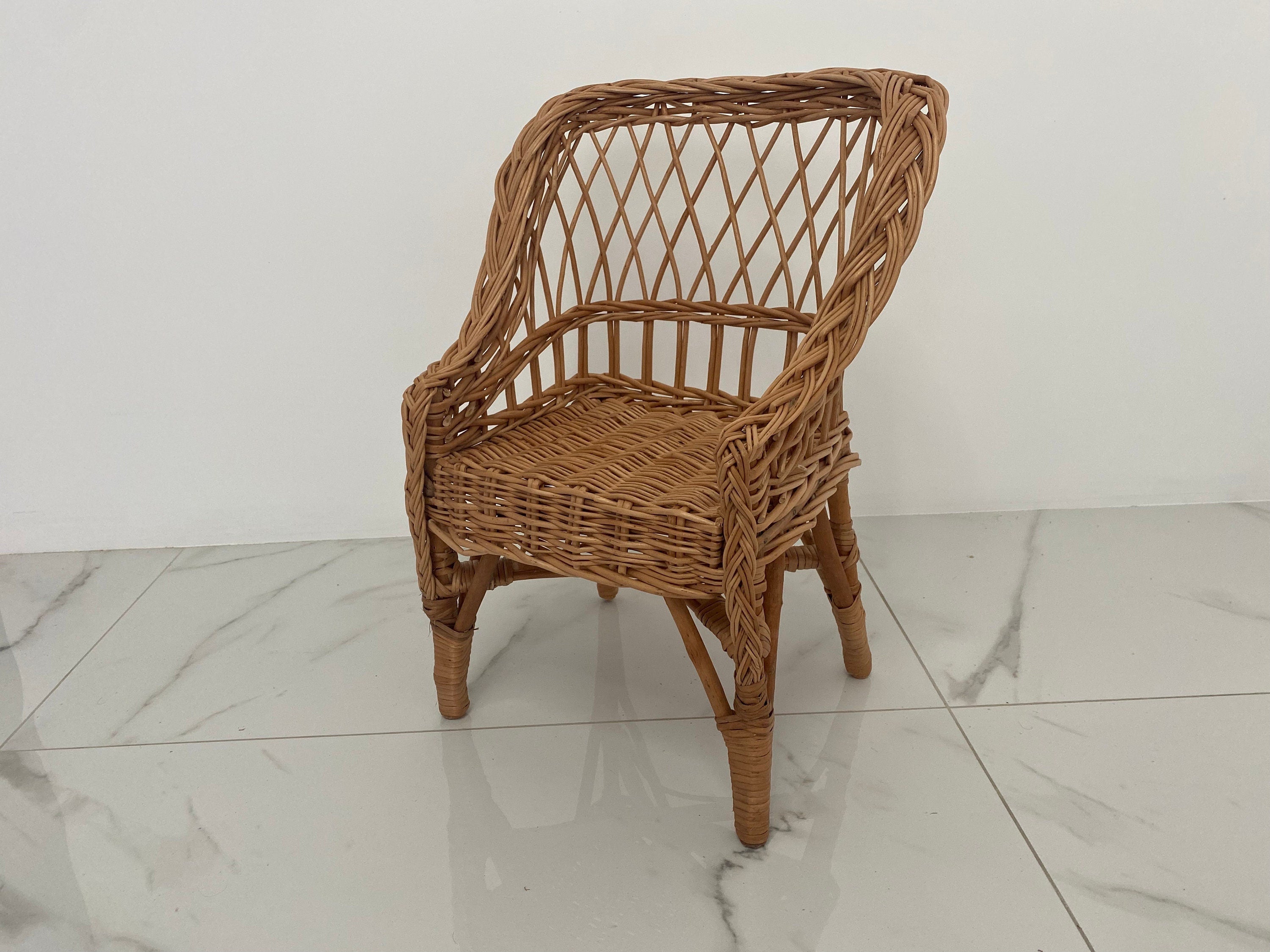 Wicker chair for children, armchair for children, armchair for children