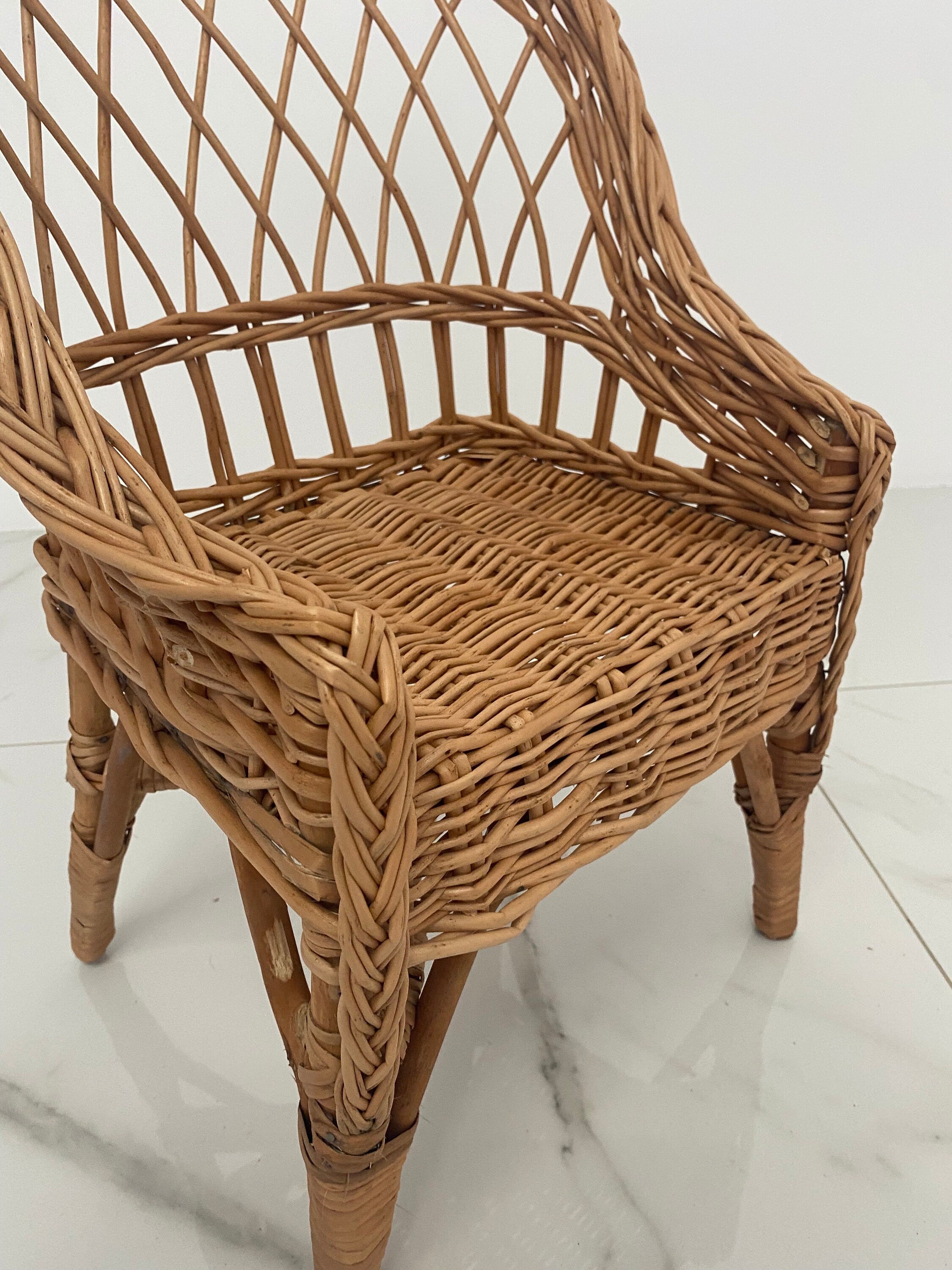 Wicker chair for children, armchair for children, armchair for children