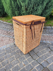 Wicker laundry basket laundry hamper, basket