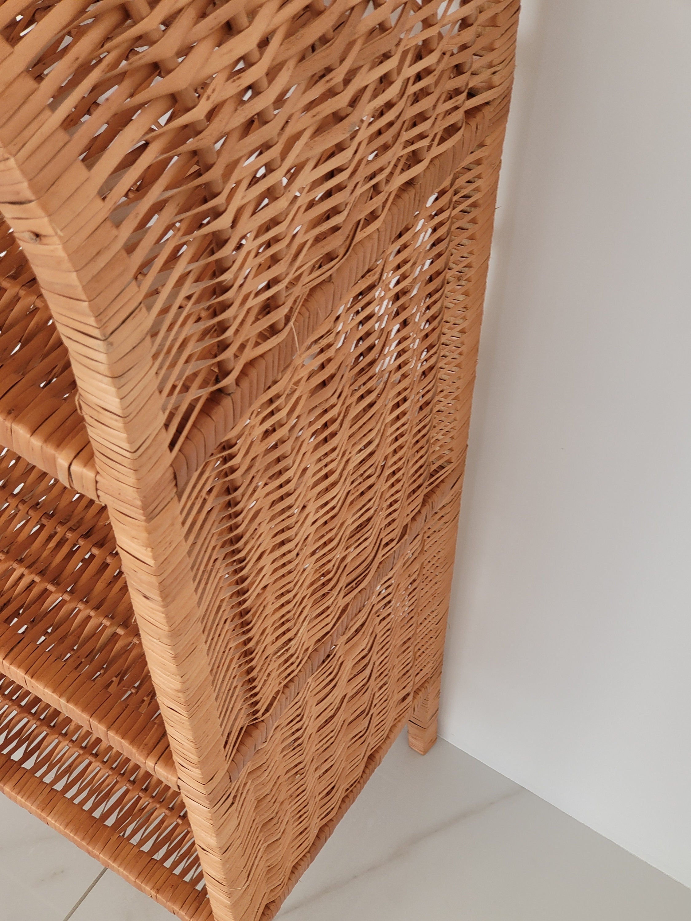 Wicker Shelf, Storage shelf, Bookshelf, Plant shelf, Rattan shelf
