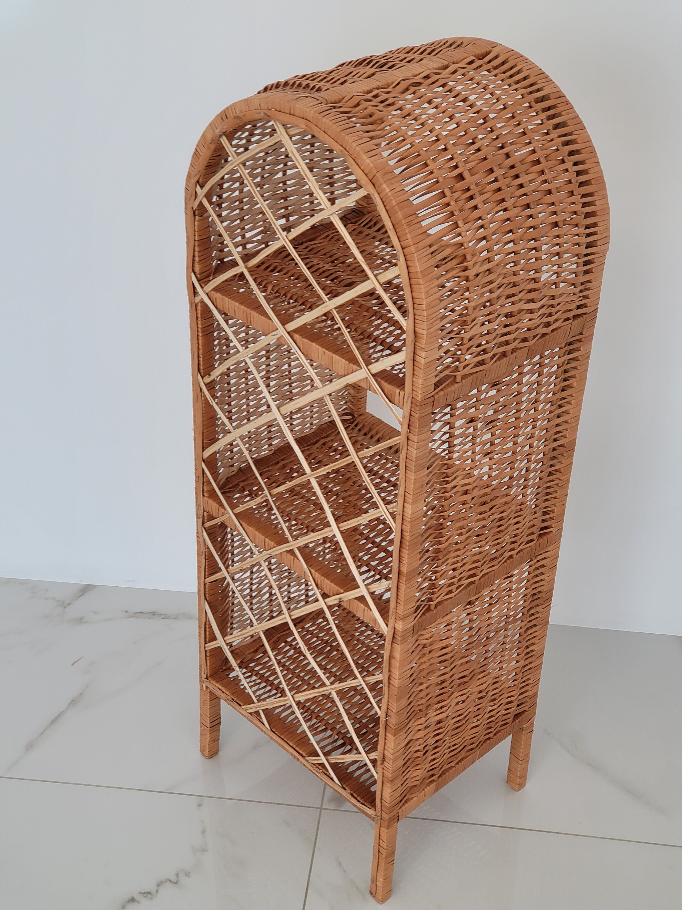 Wicker Shelf, Storage shelf, Bookshelf, Plant shelf, Rattan shelf